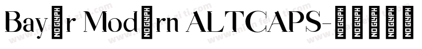 Bayer Modern ALTCAPS字体转换